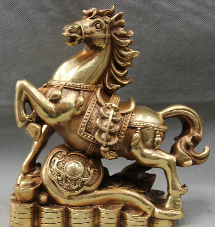 USPS to USA S2020 9" China Chinese Brass money Yuan Bao Ru YI Zodiac Year Horse Statue Feng Shui B0401
USPS to USA S2020 9" China Chinese Brass money Yuan Bao Ru YI Zodiac Year Horse Statue Feng Shui B0401