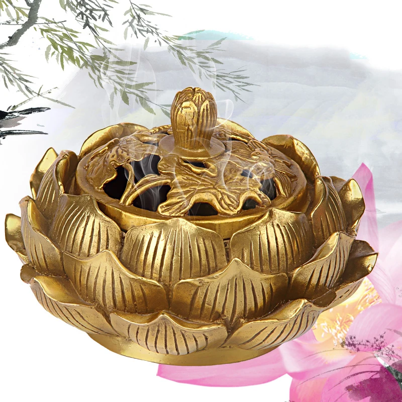 A pure lotus incense incense Buddhism supplies copper Feng Shui Home Furnishing s ornamentsroom Art Statue
A pure lotus incense incense Buddhism supplies copper Feng Shui Home Furnishing s ornamentsroom Art Statue