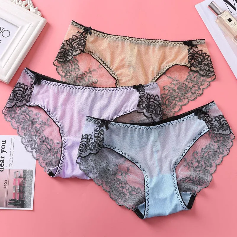 Underwear women sexy lace panties low waist breathable transparent seamless women's underwear briefs M/L/XL
Underwear women sexy lace panties low waist breathable transparent seamless women's underwear briefs M/L/XL