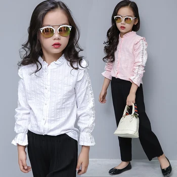 Kids Blouse Girl Cotton Solid Blouses for Girls 2019 New Autumn Full Sleeves Shirts for Girl Sweet Pink Children Clothing 7bs010
Kids Blouse Girl Cotton Solid Blouses for Girls 2019 New Autumn Full Sleeves Shirts for Girl Sweet Pink Children Clothing 7bs010