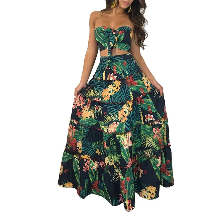 S-2XL Plus Size Tropical Print Robe Femme Summer 2 Piece Set Sexy Long Floral Ruffles Maxi Beach Dress Party Dress
S-2XL Plus Size Tropical Print Robe Femme Summer 2 Piece Set Sexy Long Floral Ruffles Maxi Beach Dress Party Dress