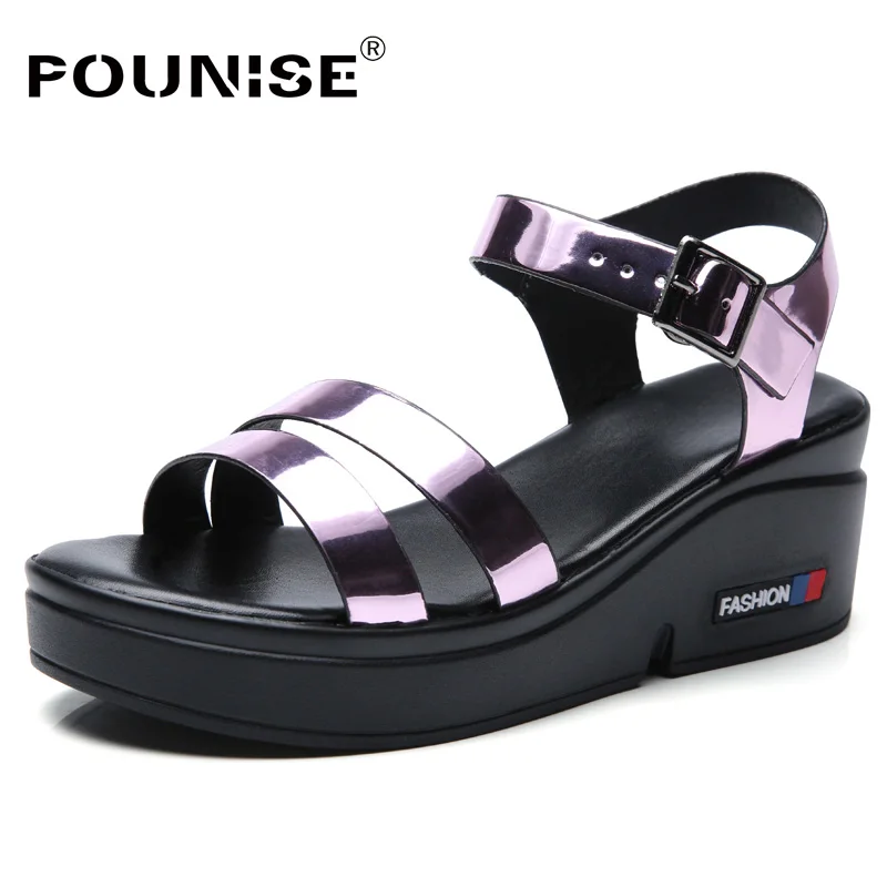 Summer patent leather Sandals women 2019 ladies shoes Wedges Platform high Heel Woman shoes Sweet Open Toes Casual Shoes Women
Summer patent leather Sandals women 2019 ladies shoes Wedges Platform high Heel Woman shoes Sweet Open Toes Casual Shoes Women