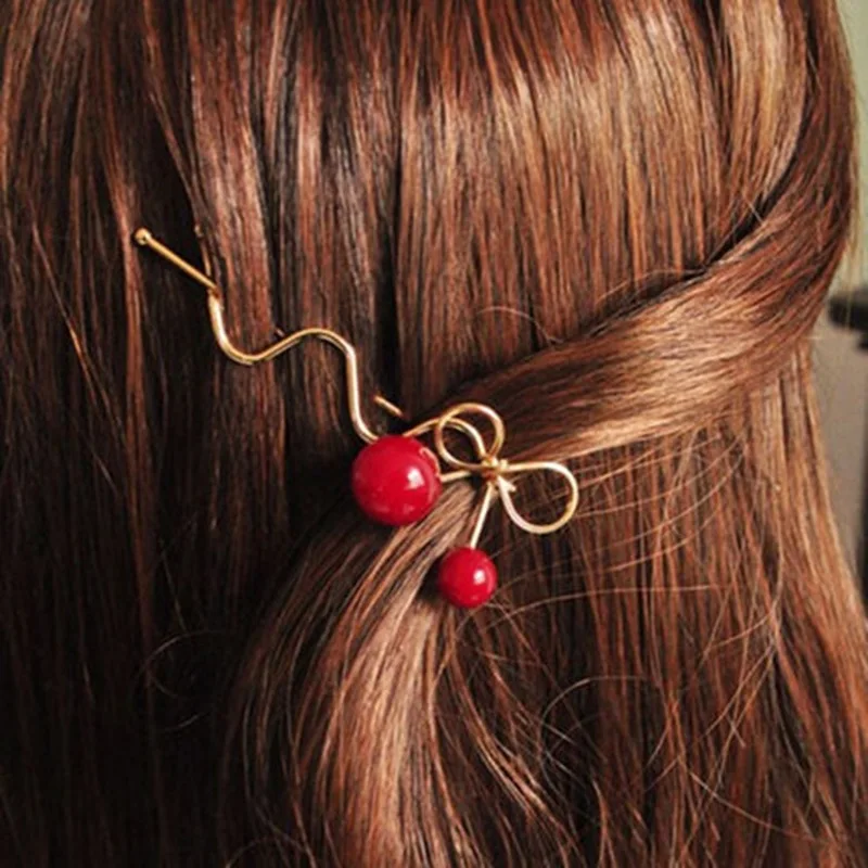 1Pc Sweet Women Girls Korean Cherry Shaped Bow Hairpin Elegant Twist Hair Clip Fashion Designer Romantic Headdress Gifts
1Pc Sweet Women Girls Korean Cherry Shaped Bow Hairpin Elegant Twist Hair Clip Fashion Designer Romantic Headdress Gifts
