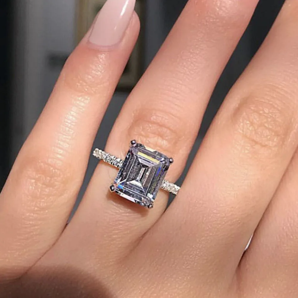 Statement ring 925 Sterling silver Princess cut AAAAA Cz Stone Engagement wedding band rings for women men Party Jewelry Gift
Statement ring 925 Sterling silver Princess cut AAAAA Cz Stone Engagement wedding band rings for women men Party Jewelry Gift