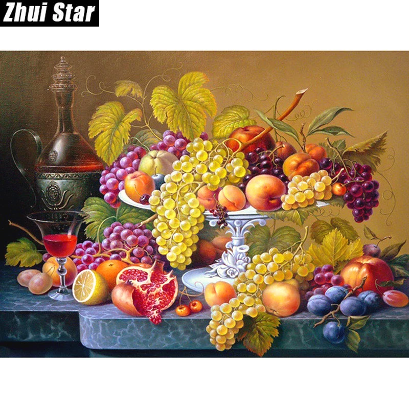 Zhui Star Full Square Drill 5D DIY Diamond Painting " Still life of fruit" 3D Embroidery set Cross Stitch Mosaic Decor gift VIP
Zhui Star Full Square Drill 5D DIY Diamond Painting " Still life of fruit" 3D Embroidery set Cross Stitch Mosaic Decor gift VIP