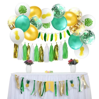 AVEBIEN Wedding Party Color Sequin Latex Balloons Set Pineapple Leaf Printing Balloon Tassel Birthday Hawaiian Party Decor 35pcs
AVEBIEN Wedding Party Color Sequin Latex Balloons Set Pineapple Leaf Printing Balloon Tassel Birthday Hawaiian Party Decor 35pcs