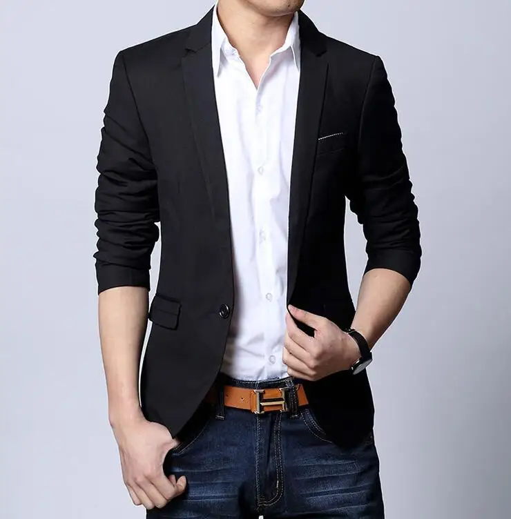 2019 spring new men's small suit korean slim type suits solid color youth casual england single suits mens black blue M - 3XL
2019 spring new men's small suit korean slim type suits solid color youth casual england single suits mens black blue M - 3XL