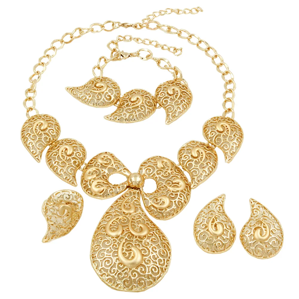 Liffly Dubai Jewelry Sets Bow Design 18 Gold Big Necklace Jewelry Woman Fashion Jewelry Ring Earrings Charm Bracelet Jewelry
Liffly Dubai Jewelry Sets Bow Design 18 Gold Big Necklace Jewelry Woman Fashion Jewelry Ring Earrings Charm Bracelet Jewelry