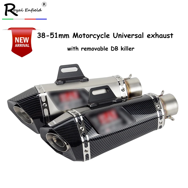 51mm Motorcycle Universal Stainless Steel Muffler Slip On Exhaust with DB killer Exhaust Escape For Most 51mm Motorcycle
51mm Motorcycle Universal Stainless Steel Muffler Slip On Exhaust with DB killer Exhaust Escape For Most 51mm Motorcycle