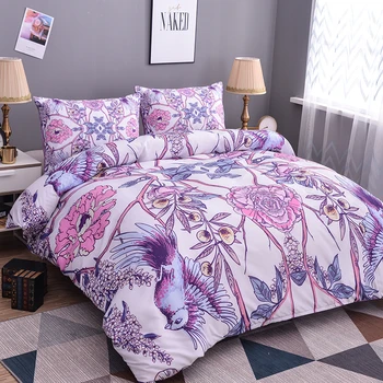 ZEIMON Home Decor Floral Bedding Sets Polyester Bed Cover Set Bird Flowers Printed 2/3pcs Duvet Cover Set Pillowcase
ZEIMON Home Decor Floral Bedding Sets Polyester Bed Cover Set Bird Flowers Printed 2/3pcs Duvet Cover Set Pillowcase