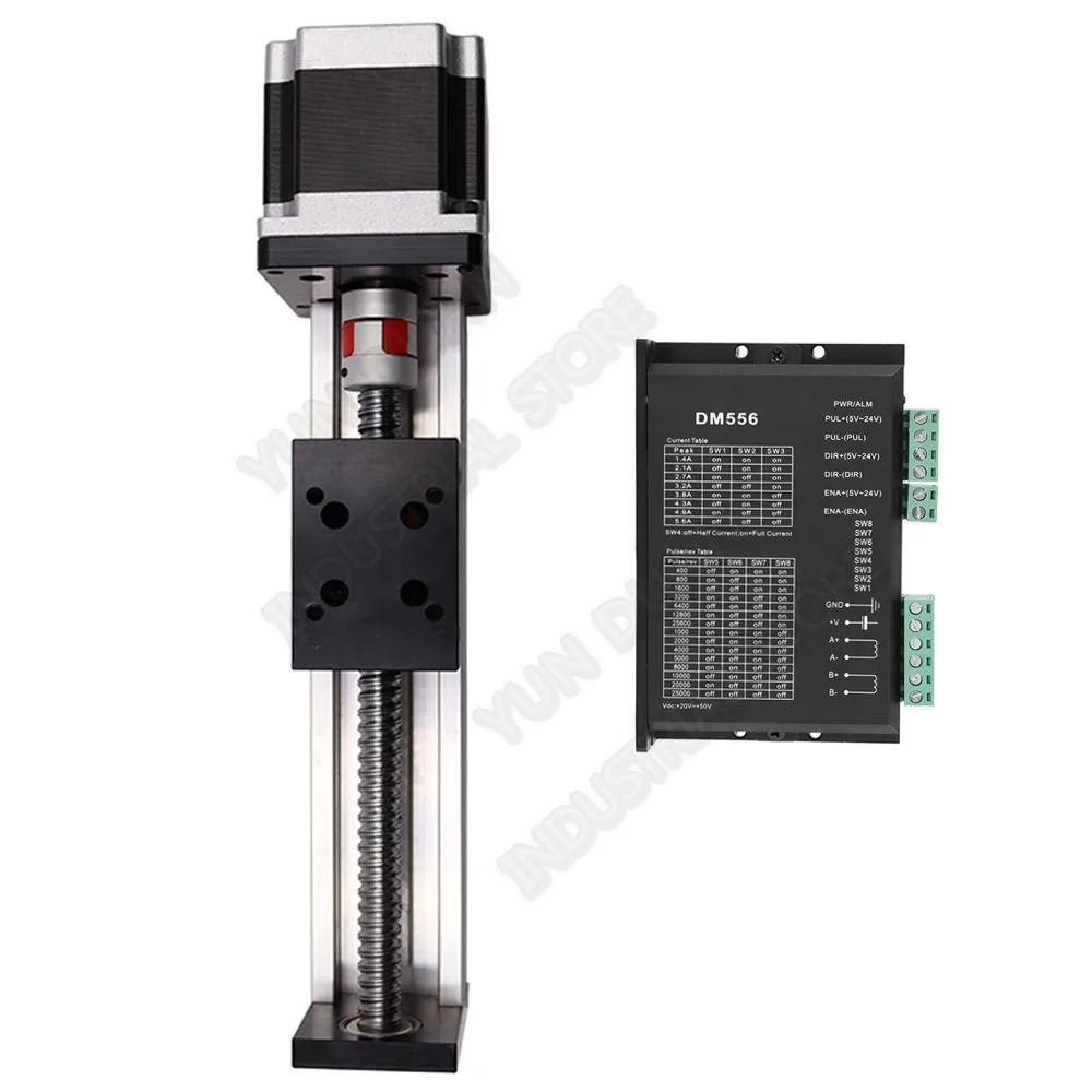 100MM Stroke Slide Table Rail Sliding Linear Stage Ball Screw Rod Guide Platform & NEMA23 57MM 1.2Nm Stepper Motor Driver Kits
100MM Stroke Slide Table Rail Sliding Linear Stage Ball Screw Rod Guide Platform & NEMA23 57MM 1.2Nm Stepper Motor Driver Kits