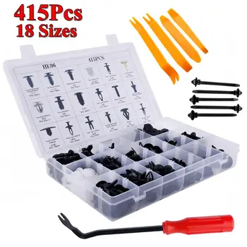 1 SET 415 Pcs Car Retainer Fastener Clips Kit 18 Popular Sizes Auto Push Pin Rivets Set Bumper Door Trim Panel Clips for Ford
1 SET 415 Pcs Car Retainer Fastener Clips Kit 18 Popular Sizes Auto Push Pin Rivets Set Bumper Door Trim Panel Clips for Ford