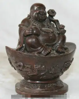 S1616 Chinese Purple Bronze Happy Laugh Maitreya Buddha Ruyi On Dragon Yuanbao Statue
S1616 Chinese Purple Bronze Happy Laugh Maitreya Buddha Ruyi On Dragon Yuanbao Statue