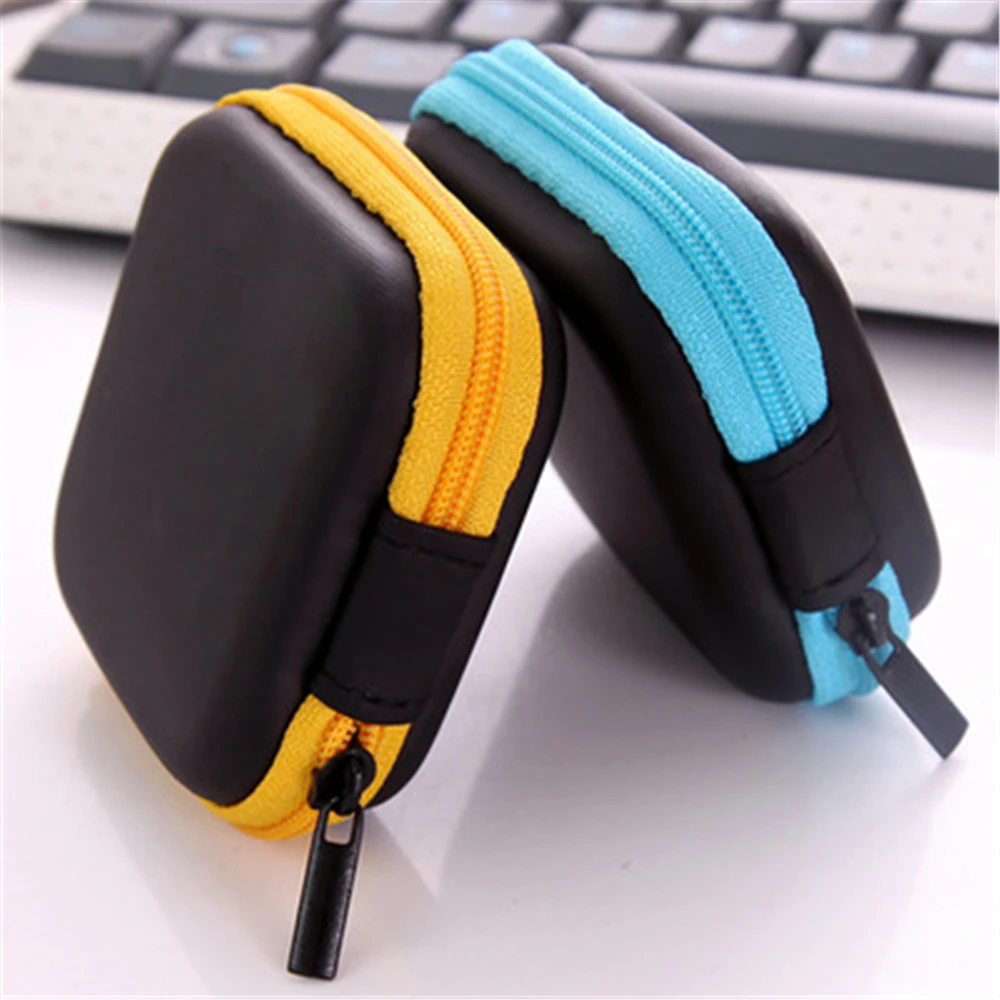 Earphone Accessories Mini headphone cases Bag for airpods storage box headphone case hard box For Earpods Memorry card USB cable (3)