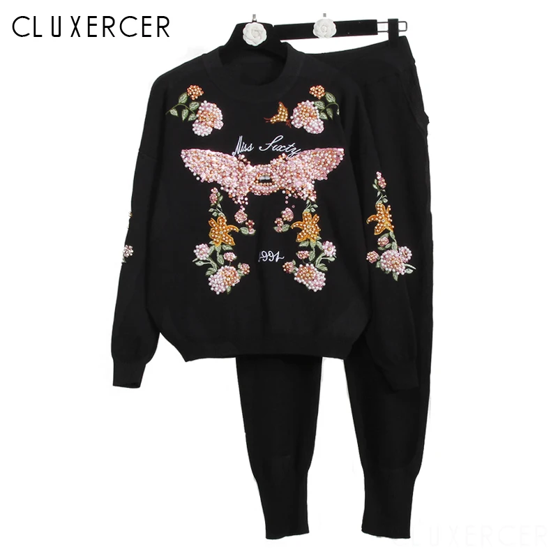 Women Sweater Suit and Sets Casual Knitted Sweaters Pants 2 Piece Track Suits Woman Casual Trousers+Jumper Tops Clothing Set
Women Sweater Suit and Sets Casual Knitted Sweaters Pants 2 Piece Track Suits Woman Casual Trousers+Jumper Tops Clothing Set