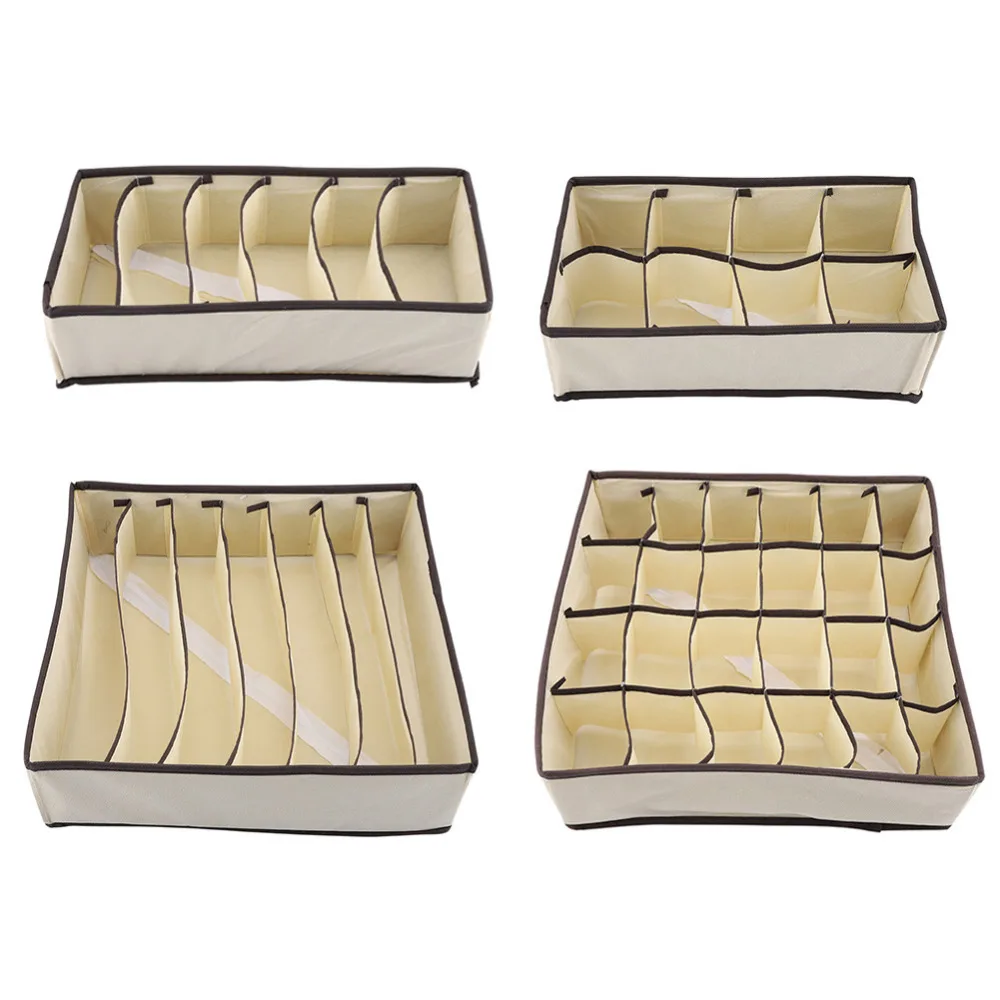 Foldable Durable Divider Storage Box Case Container for Bra Underwear Sock Storage Box
Foldable Durable Divider Storage Box Case Container for Bra Underwear Sock Storage Box