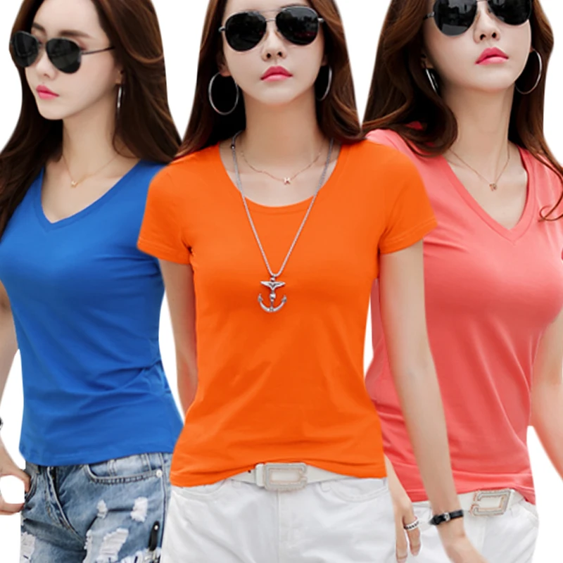 95% Cotton Summer tshirt Femme 2019 Fashion T-shirts For Women Solid Elastic Short Sleeve O-Neck Women tshirt Tees Tops Clothing
95% Cotton Summer tshirt Femme 2019 Fashion T-shirts For Women Solid Elastic Short Sleeve O-Neck Women tshirt Tees Tops Clothing