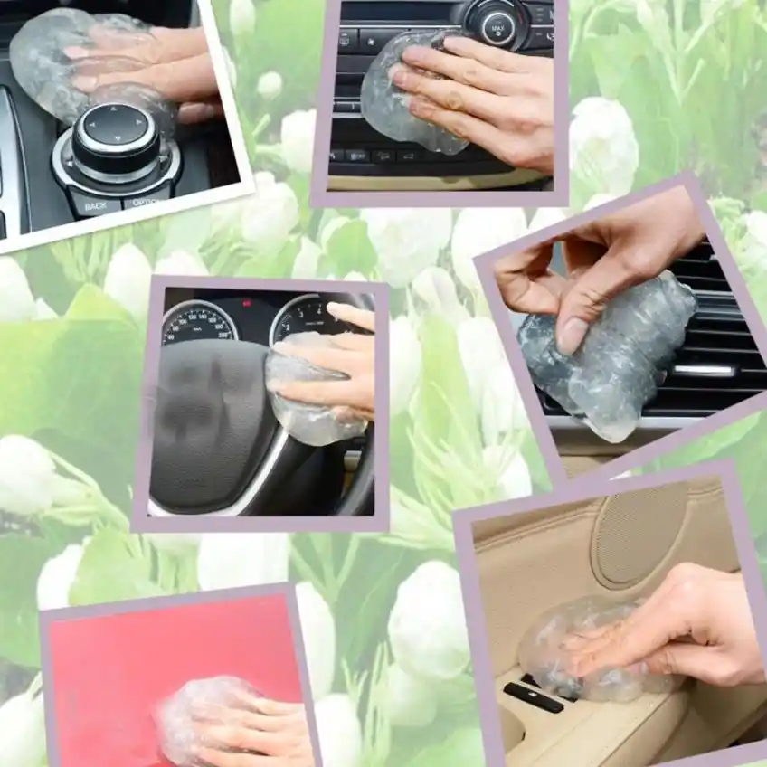 Muqgew Car Clean Glue Gum Gel Cleaning Air Outlet Vent Dashboard Interior Cleaner Tool Soft Gum Material Clean Glue Magic