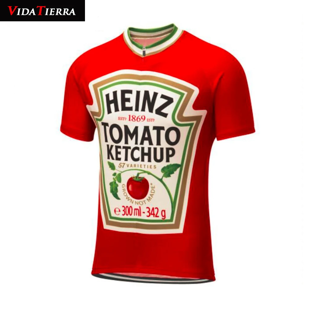2019 VIDATIERRA men cycling jersey red heinz tomato ketchup custom cycling jersey Childhood cool novel Ketchup bike team
2019 VIDATIERRA men cycling jersey red heinz tomato ketchup custom cycling jersey Childhood cool novel Ketchup bike team