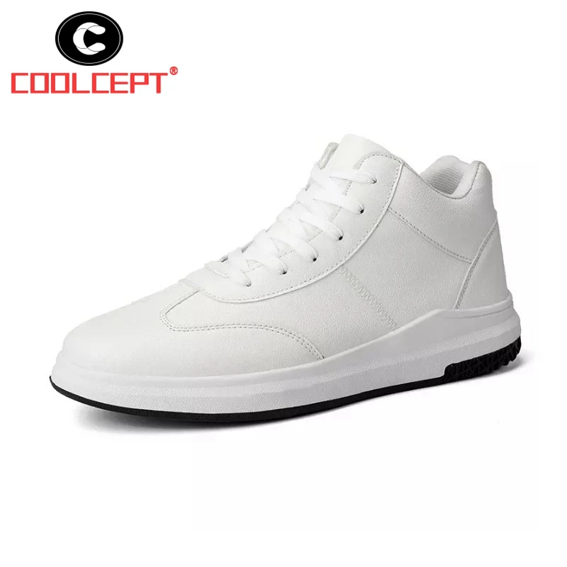 Фото Coolcept Men Casual Shoes Concise Outdoor Leisure Sneakers Lace Up Solid Color Flats Daily Club Hombre Size 39-44 | Обувь
