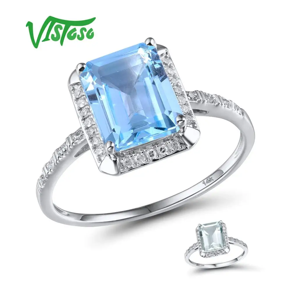 VISTOSO 14K 585 White Gold Rings For Women Shiny Diamond Limpid Sky Blue Topaz/Green Amethyst Anniversary Classic Fine Jewelry
VISTOSO 14K 585 White Gold Rings For Women Shiny Diamond Limpid Sky Blue Topaz/Green Amethyst Anniversary Classic Fine Jewelry