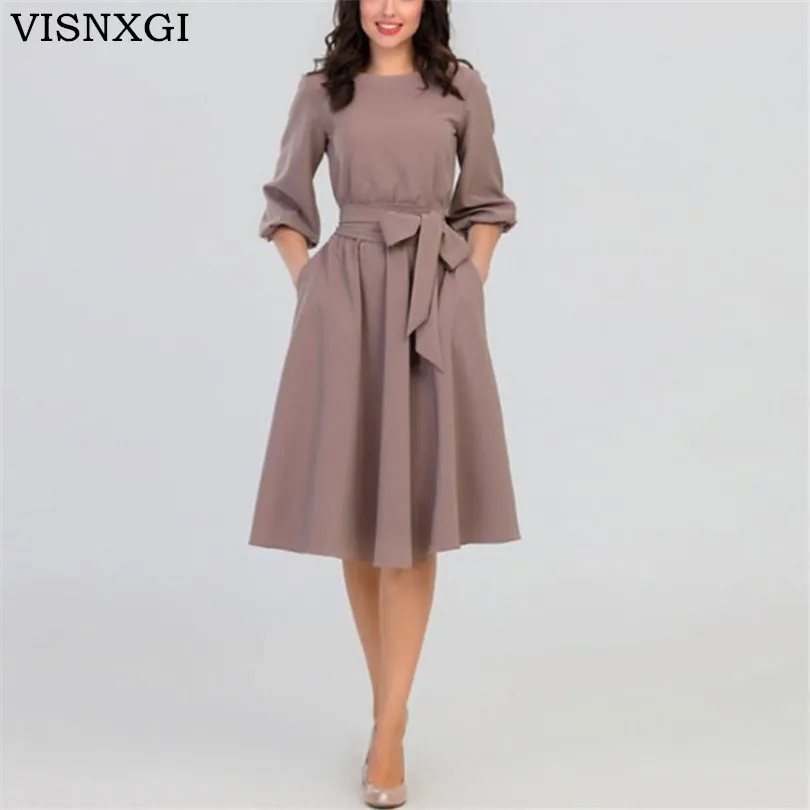 VISNXGI Summer Dresses Fashion Women Casual Loose Elegant Dress Long Sleeve O-Neck Lantern Sleeve Dress With Belt Party Vestidos
VISNXGI Summer Dresses Fashion Women Casual Loose Elegant Dress Long Sleeve O-Neck Lantern Sleeve Dress With Belt Party Vestidos