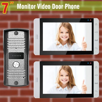 Wired 7 Video Door Phone Intercom System video Doorbell Video Intercom visual Intercom 2-touch Monitor 1-Aluminium alloy Camera
Wired 7 Video Door Phone Intercom System video Doorbell Video Intercom visual Intercom 2-touch Monitor 1-Aluminium alloy Camera
