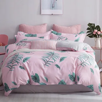 Home Textiles Tropical Plant Bedding Set AB Side Bed Linen 4pcs/set Green Leaves Pillowcase Bed Sheet Duvet Cover Set
Home Textiles Tropical Plant Bedding Set AB Side Bed Linen 4pcs/set Green Leaves Pillowcase Bed Sheet Duvet Cover Set