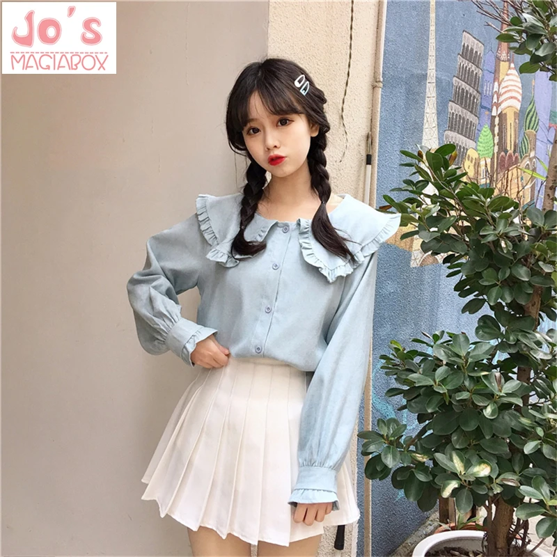 Summer Womens Solid Tops And Blouses Ladies Casual Long Sleeve Sweet Kimono Chiffon Peter Pan Collar Casual Shirts Blusas Mujer
Summer Womens Solid Tops And Blouses Ladies Casual Long Sleeve Sweet Kimono Chiffon Peter Pan Collar Casual Shirts Blusas Mujer