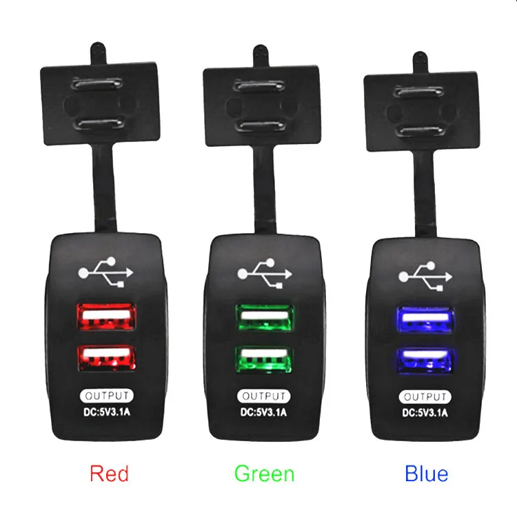 DC 12-24V 3.1A 5V Dual USB Blue LED Car Power Supply Socket Waterproof Auto Charger 2 Port Motorcycle Truck ATV Boat Adapter
DC 12-24V 3.1A 5V Dual USB Blue LED Car Power Supply Socket Waterproof Auto Charger 2 Port Motorcycle Truck ATV Boat Adapter