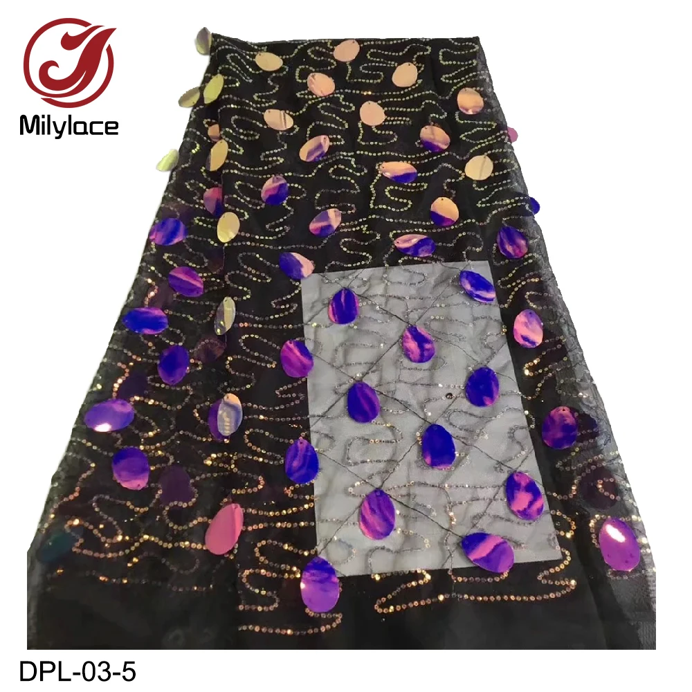 Biggest sale french lace fabric 5 yards per lot colorful sequins embroidery african lace fabric for dress DPL-03
Biggest sale french lace fabric 5 yards per lot colorful sequins embroidery african lace fabric for dress DPL-03