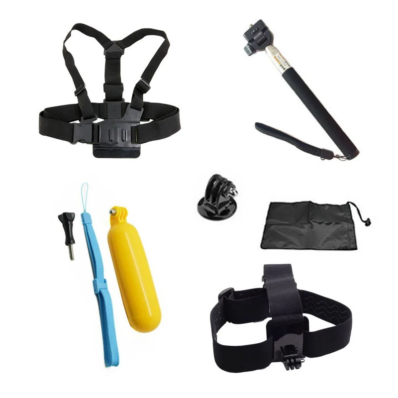 

For Gopro Accessories Set Monopod for Go pro Float Bobber Chest Belt For Hero 4 Session 3 SJCAM SJ4000 Xiaomi yi EKEN H9 H9R Cam