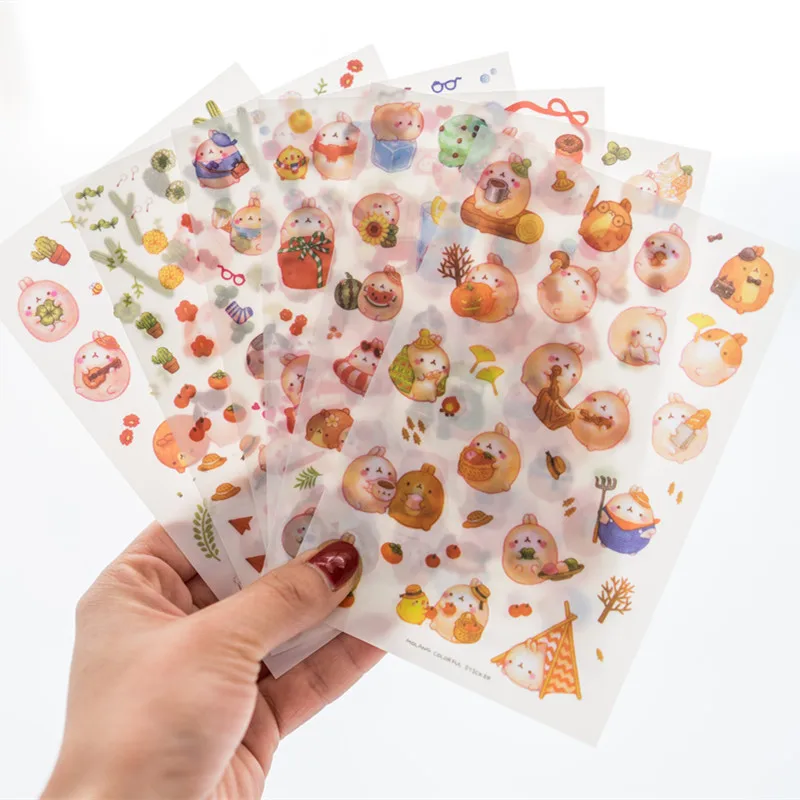6 Sheets /Pack Molang Pets DIY Decorative Stickers Diary Phone Bottle Decor Stick Label Kids Gift Stationery
6 Sheets /Pack Molang Pets DIY Decorative Stickers Diary Phone Bottle Decor Stick Label Kids Gift Stationery