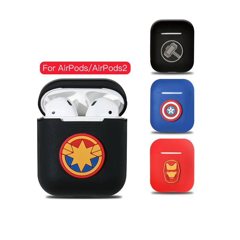 Liquid silicone Shockproof Protective Cover Cases For 2019 Airpods Marvel Iron Man Thor Earphone Case Box For Apple Airpods 2
Liquid silicone Shockproof Protective Cover Cases For 2019 Airpods Marvel Iron Man Thor Earphone Case Box For Apple Airpods 2