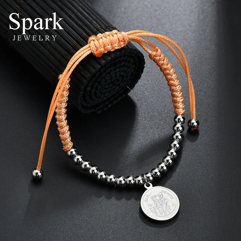 Charm San Benito Rope Chain Bracelets For Women Religious Adjustable Handmade Beads Strand Bracelets String Belief Jewlery
Charm San Benito Rope Chain Bracelets For Women Religious Adjustable Handmade Beads Strand Bracelets String Belief Jewlery