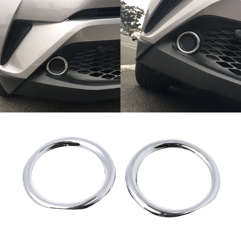 1 пара хромированные передние противотуманные фары ABS для TOYOTA C HR CHR 2017 2018|Лепнина
