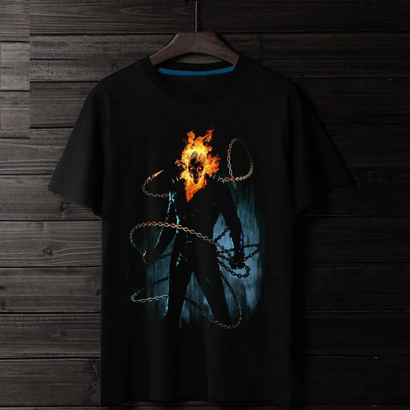 2018 Evil Skull Movie Ghost Rider 3D Print 100% Cotton Men T-shirt Loose Quality Fire Homme Fans Cloth
2018 Evil Skull Movie Ghost Rider 3D Print 100% Cotton Men T-shirt Loose Quality Fire Homme Fans Cloth