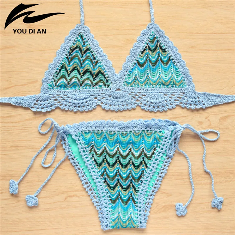 2019 Summer New Crochet Bikini Sexy Handmade Knitted Bikinis Biquini Women Swimwear Halter Swimsuit
2019 Summer New Crochet Bikini Sexy Handmade Knitted Bikinis Biquini Women Swimwear Halter Swimsuit