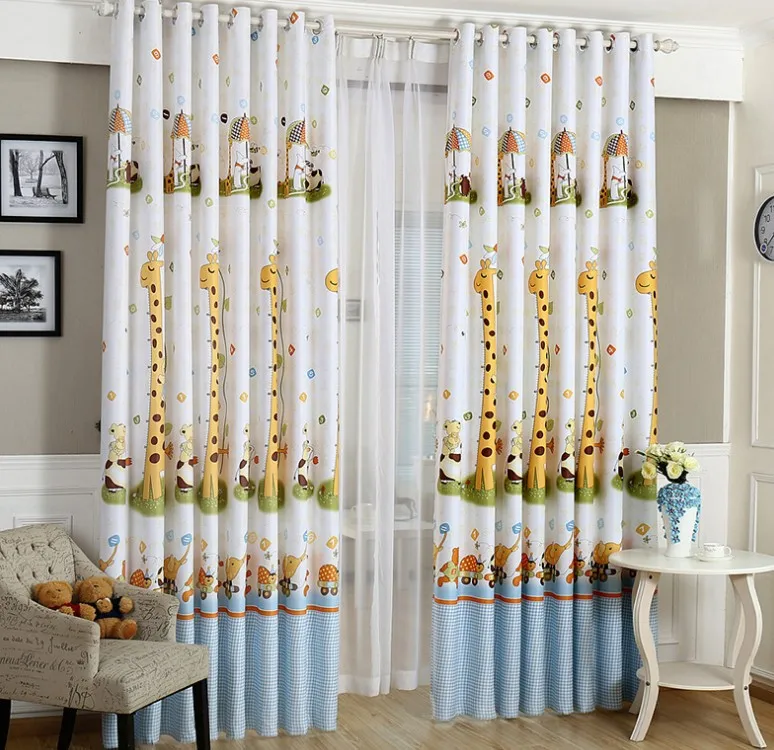 

Blackout Ready curtain for children 3pcs /lot curtains infant curtains with hooks/punching/rod pocket ,Trim is free