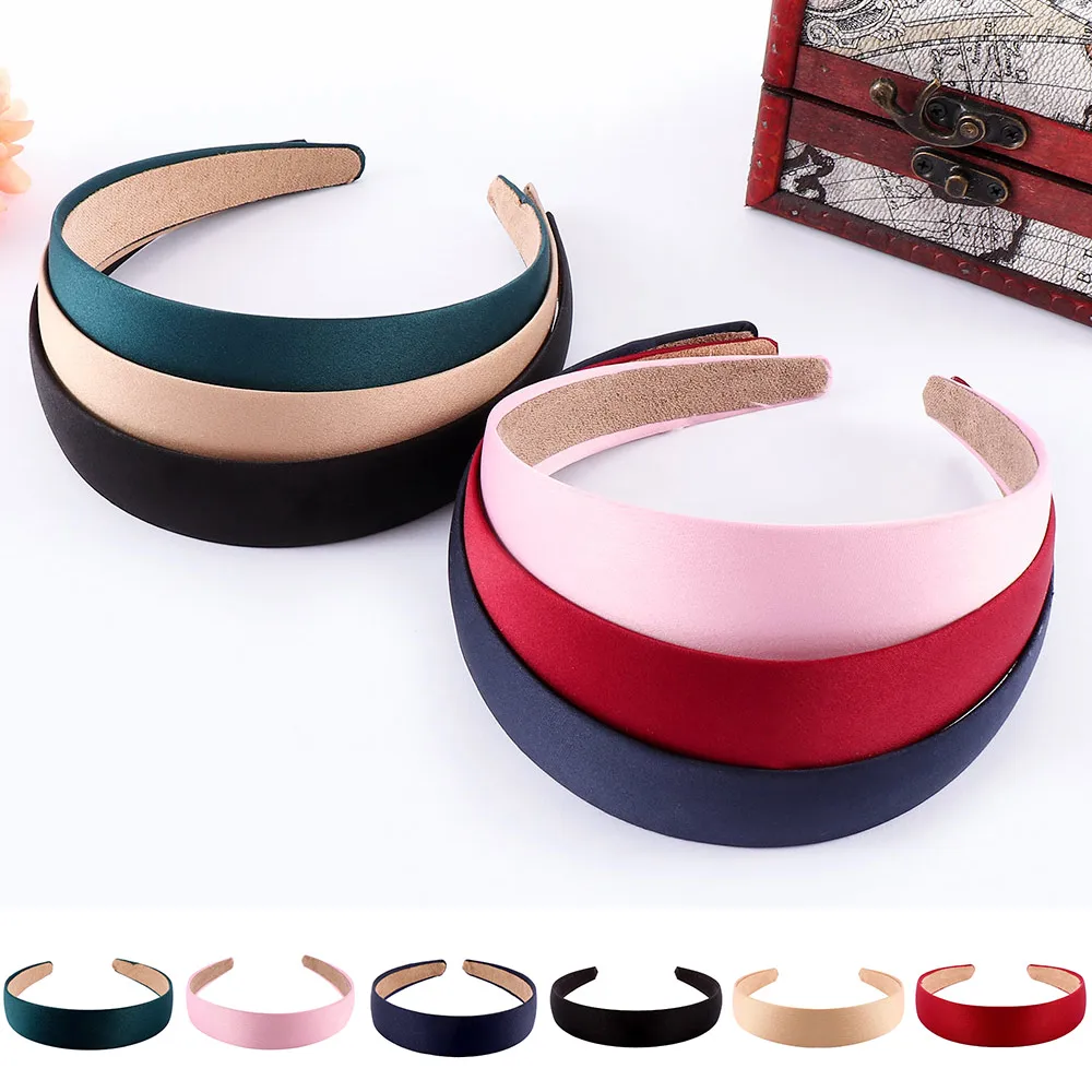Women Wide Hair Hoop 3cm Soft Satin Headband Ribbon Covered Headbands Casual Cute Head Hoop Hair Accessories
Women Wide Hair Hoop 3cm Soft Satin Headband Ribbon Covered Headbands Casual Cute Head Hoop Hair Accessories