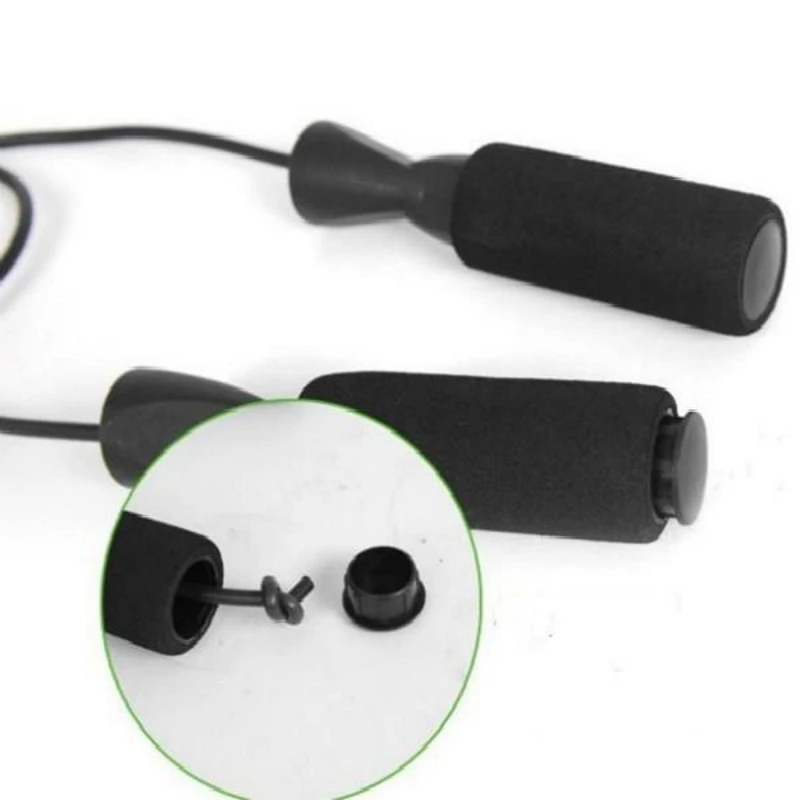 1-Piece-Aerobic-Exercise-Boxing-Skipping-Jump-Rope-Adjustable-Bearing-Speed-Fitness-Black