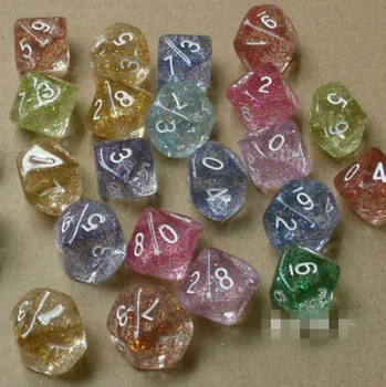 Free shipping 10PCS 10-sided dice transparent with glitter dice for board game accessories( send out at random)
Free shipping 10PCS 10-sided dice transparent with glitter dice for board game accessories( send out at random)