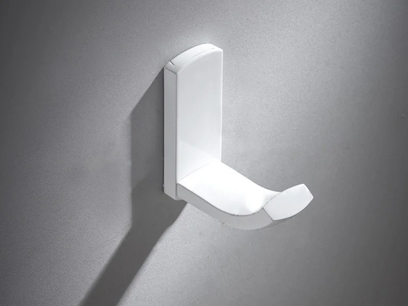 bathroom white robe hook