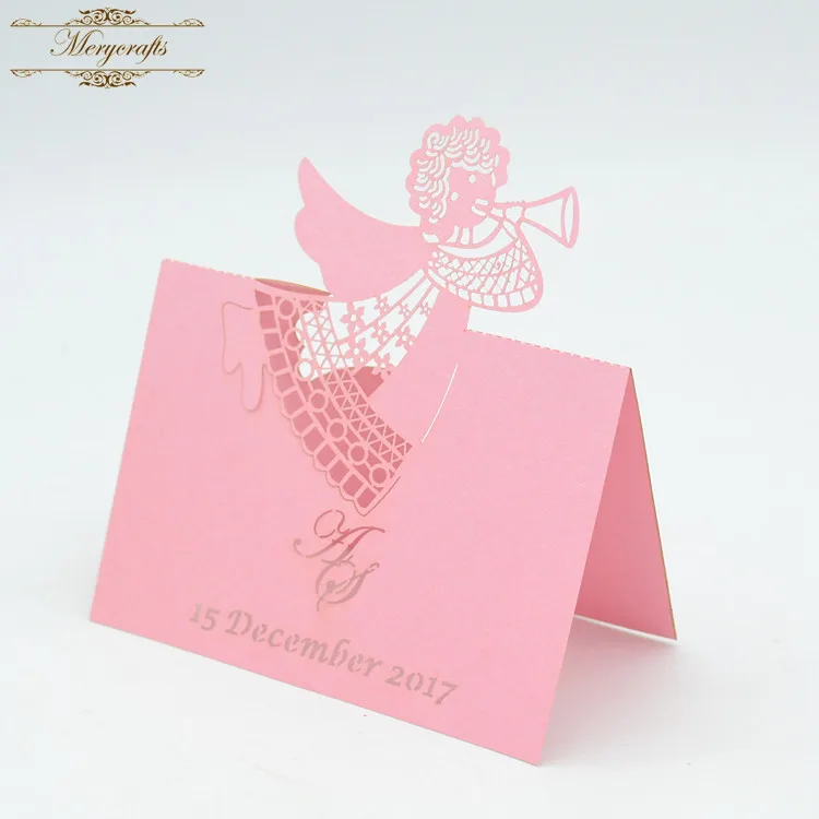 TC07 angel delicate carved pattern place cards laser cut for The First Communion events decorations table card
TC07 angel delicate carved pattern place cards laser cut for The First Communion events decorations table card