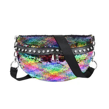 7PCS / LOT Women Sequin Waist Fanny Pack Double Zipper Fashion Crossbody Bags for Young Girls Female Waist Pack High Capacity
7PCS / LOT Women Sequin Waist Fanny Pack Double Zipper Fashion Crossbody Bags for Young Girls Female Waist Pack High Capacity