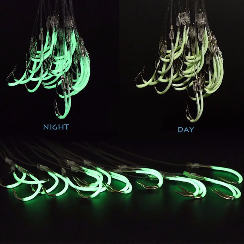 30 Pcs/Set High Quality Luminous Fishing Hooks Authentic Barbed Hook With Fishing Line Overturned Fish Hook 12# 14# 16#
30 Pcs/Set High Quality Luminous Fishing Hooks Authentic Barbed Hook With Fishing Line Overturned Fish Hook 12# 14# 16#