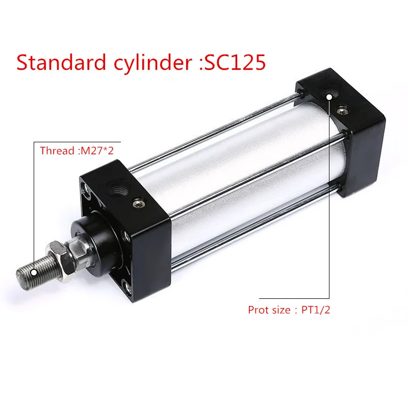 Free shipping Standard cylinder SC125 series bore 25mm to 1000mm Bore Double Acting Pneumatic Cylinderair pneumatic cylinder
Free shipping Standard cylinder SC125 series bore 25mm to 1000mm Bore Double Acting Pneumatic Cylinderair pneumatic cylinder