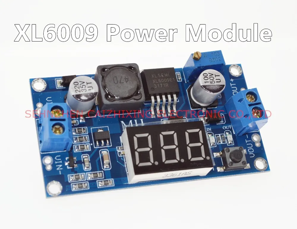 DC-DC 4.5-32V to 5V-52V XL6009 Boost Step-up Module + LED Voltmeter DC-DC Boost module with adjustable voltage meter display
DC-DC 4.5-32V to 5V-52V XL6009 Boost Step-up Module + LED Voltmeter DC-DC Boost module with adjustable voltage meter display