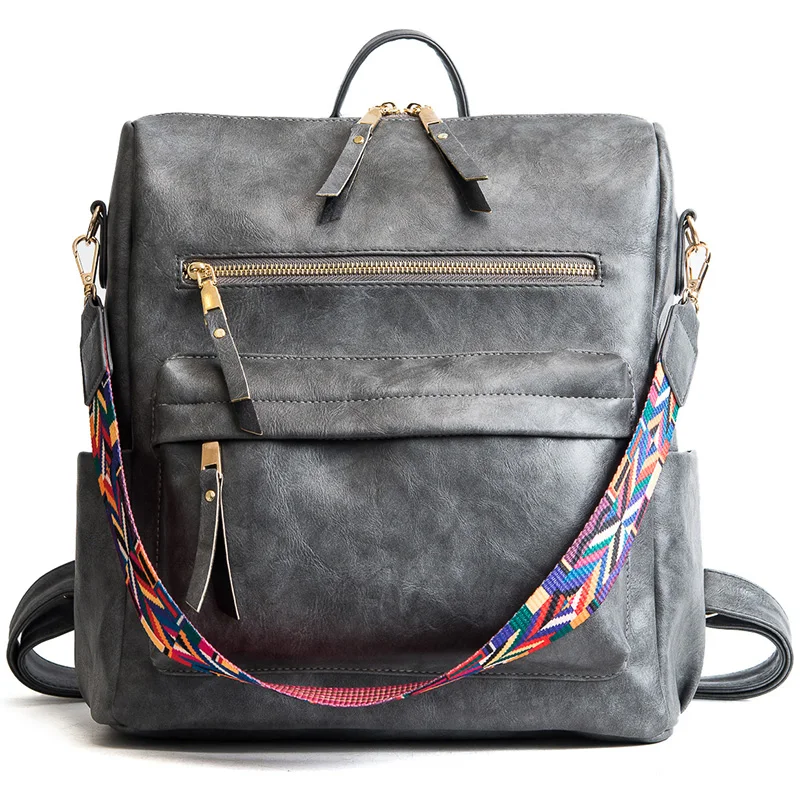 Retro Large capacity Backpack Women PU Leather Rucksack Women's Knapsack Travel Backpacks Shoulder School Bags Mochila Back Pack
Retro Large capacity Backpack Women PU Leather Rucksack Women's Knapsack Travel Backpacks Shoulder School Bags Mochila Back Pack
