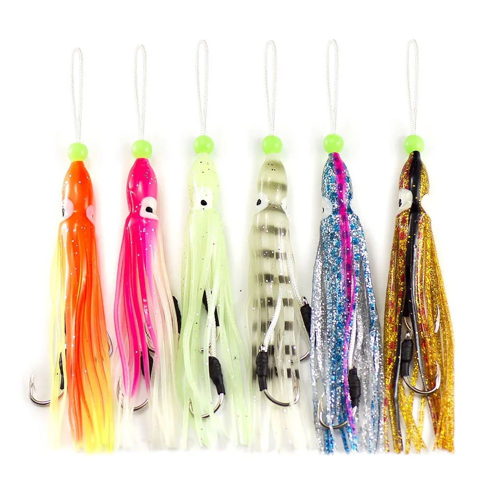 24pcs Assist Hooks With Squid Skirts,Inchiku Jig Assist for Large Sized, Snapper Jigging Fishing Lures Assist Hook
24pcs Assist Hooks With Squid Skirts,Inchiku Jig Assist for Large Sized, Snapper Jigging Fishing Lures Assist Hook